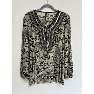 Kay Celine Women's‎ Mesh Beaded Sheer Tunic Large Whimsigoth Fairygoth Boho